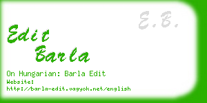 edit barla business card